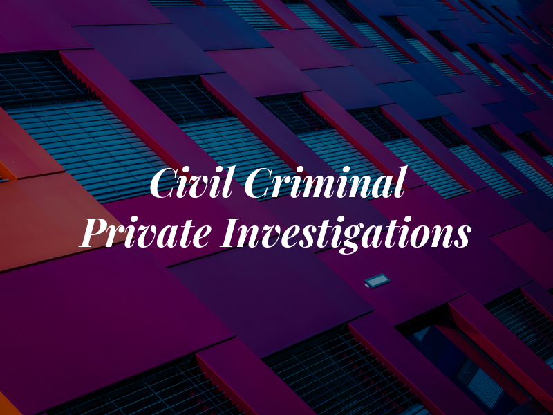 Civil and Criminal Private Investigations