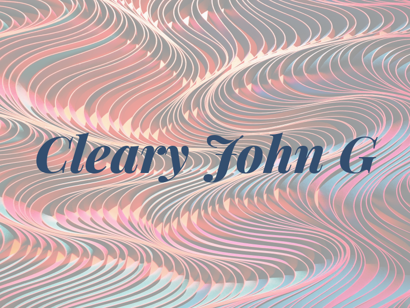 Cleary John G