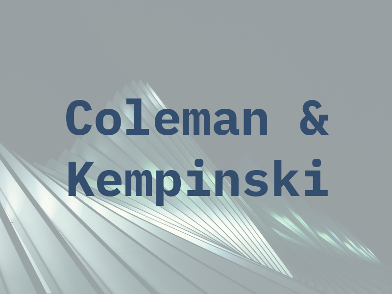 Coleman & Kempinski