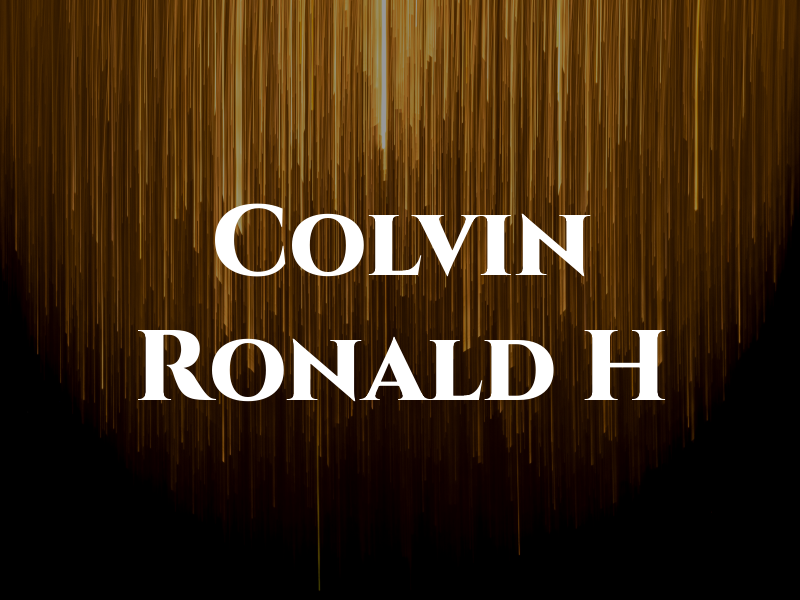 Colvin Ronald H