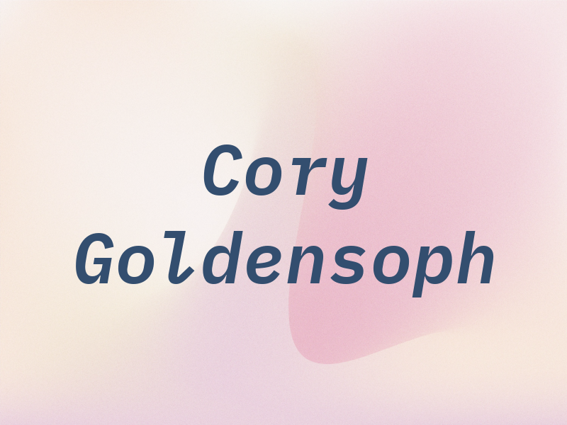 Cory Goldensoph