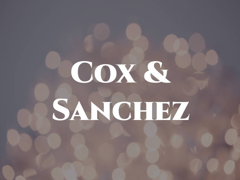 Cox & Sanchez