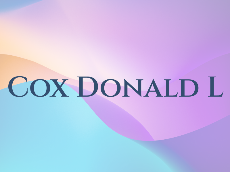 Cox Donald L