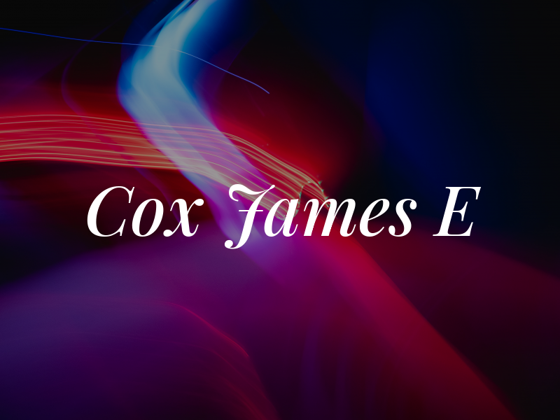 Cox James E