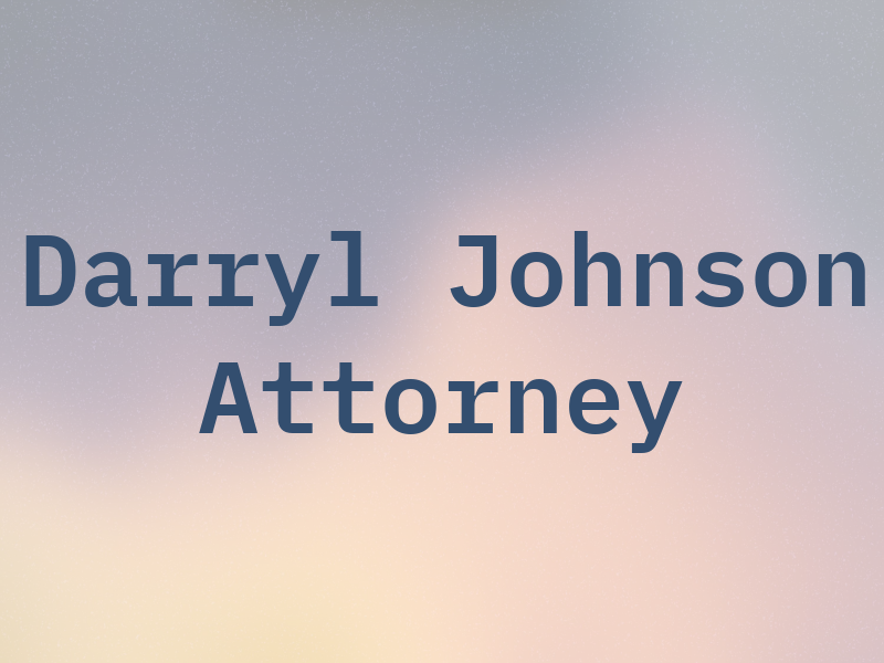 Darryl Johnson Attorney at Law