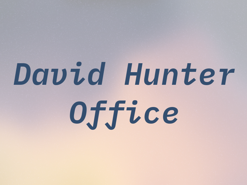 David M Hunter Law Office