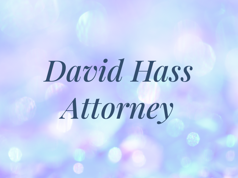 David M. Hass Attorney At Law