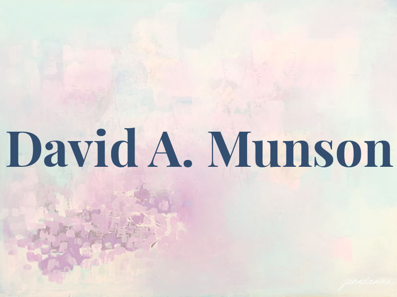 David A. Munson