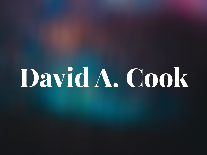 David A. Cook