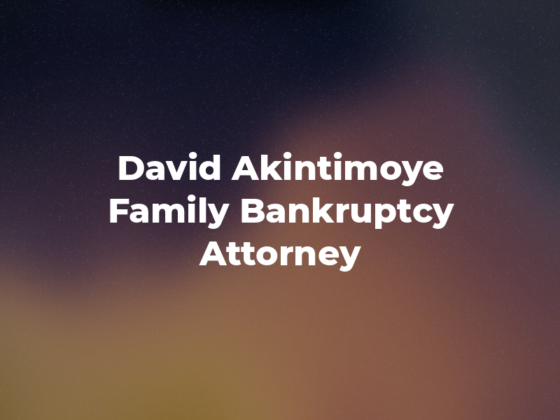 David Akintimoye Family Law and Bankruptcy Attorney