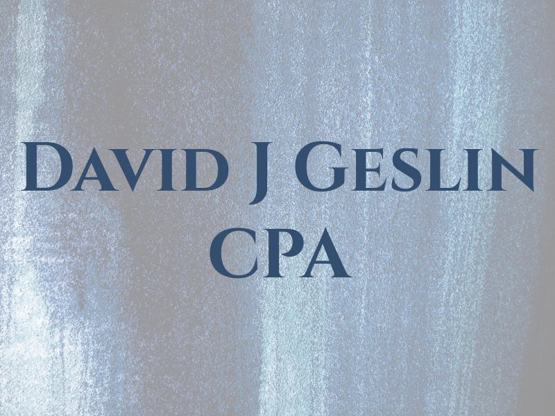 David J Geslin CPA