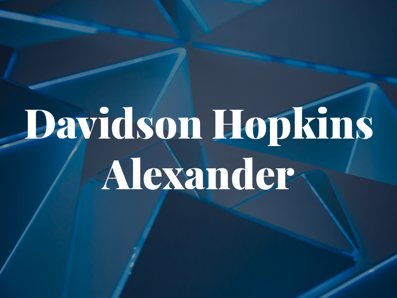 Davidson Hopkins and Alexander P.C
