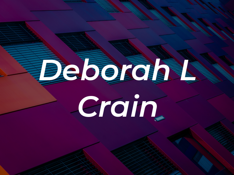 Deborah L Crain