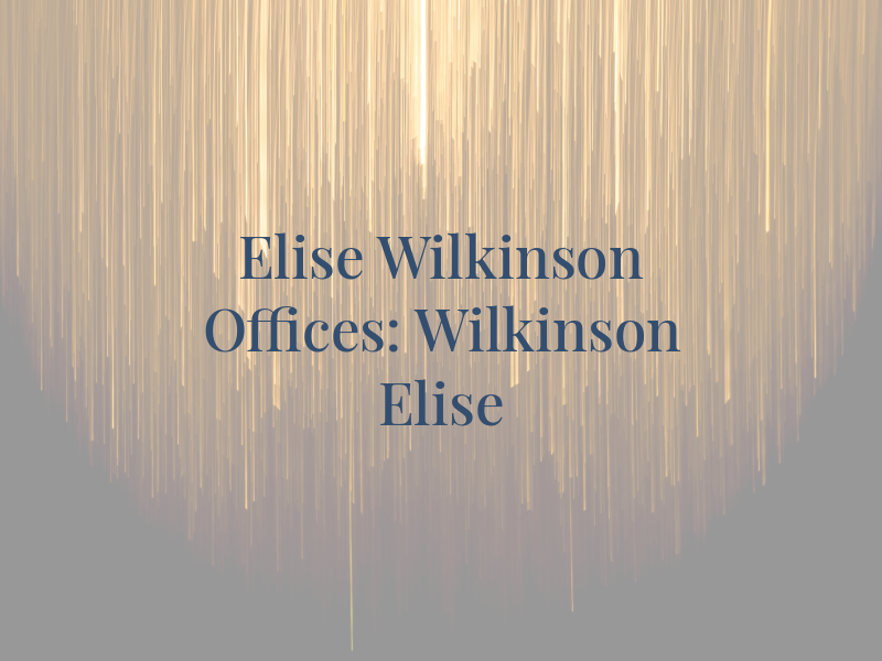 Elise Wilkinson Law Offices: Wilkinson Elise