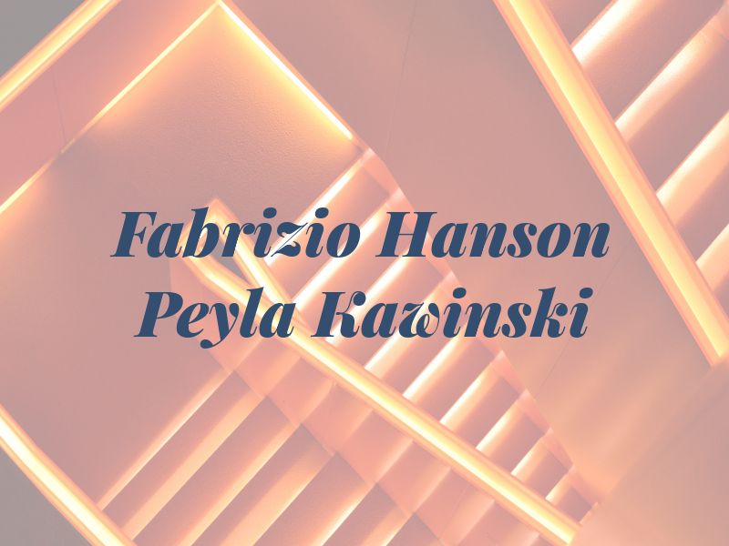 Fabrizio Hanson Peyla & Kawinski