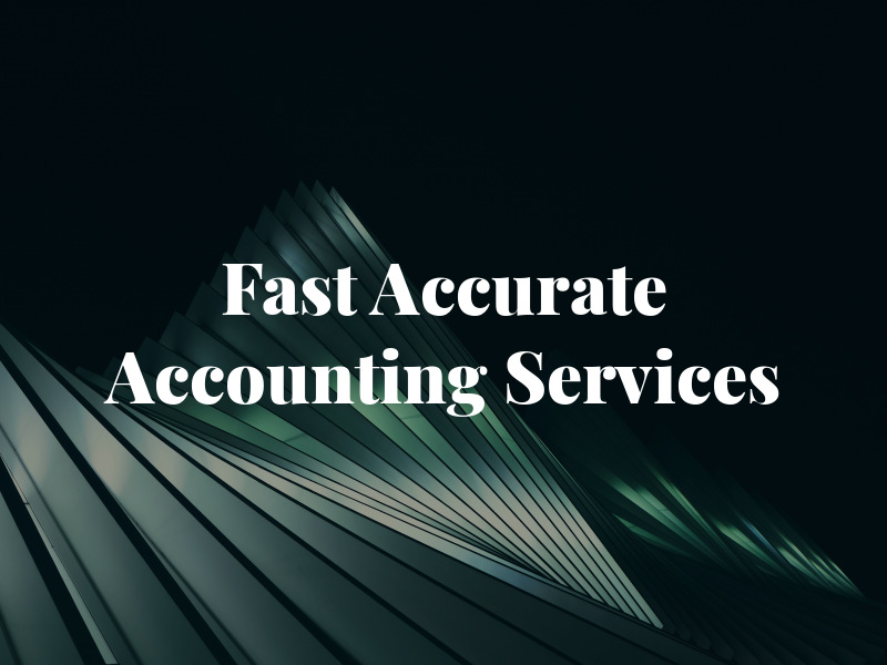 Fast Accurate Accounting Services