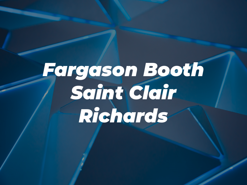 Fargason Booth Saint Clair Richards