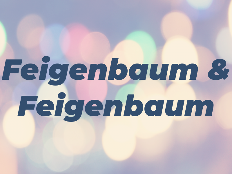 Feigenbaum & Feigenbaum