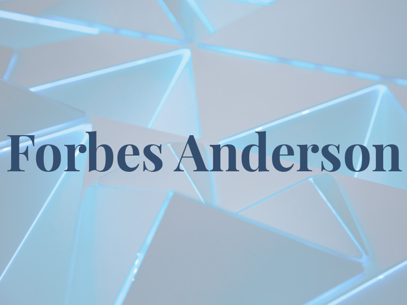 Forbes Anderson