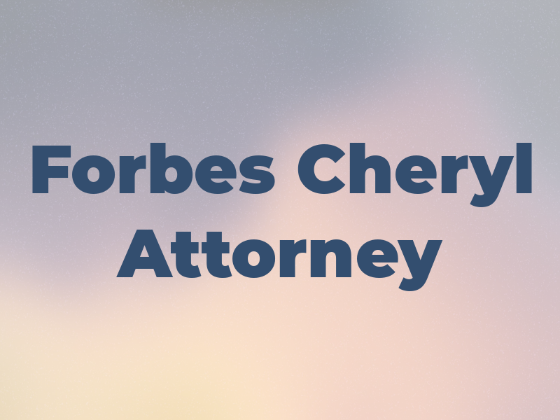 Forbes Cheryl Attorney At Law