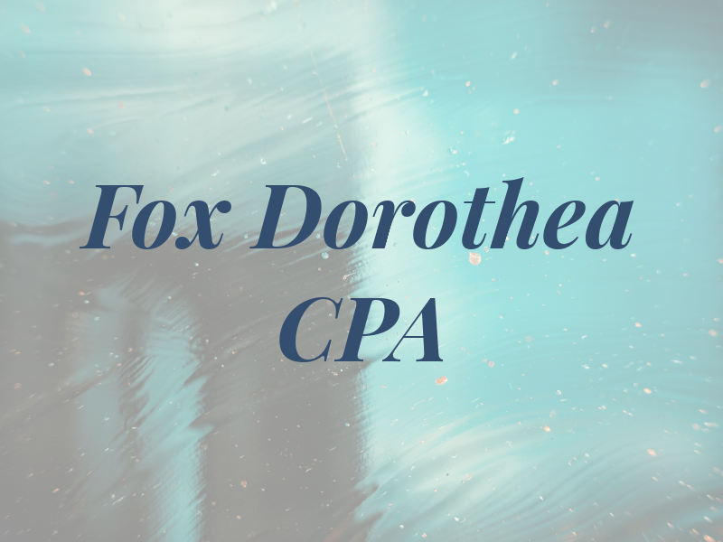 Fox Dorothea CPA
