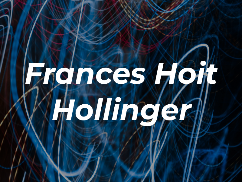 Frances Hoit Hollinger