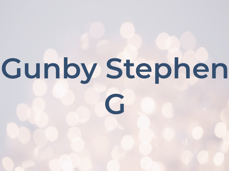 Gunby Stephen G