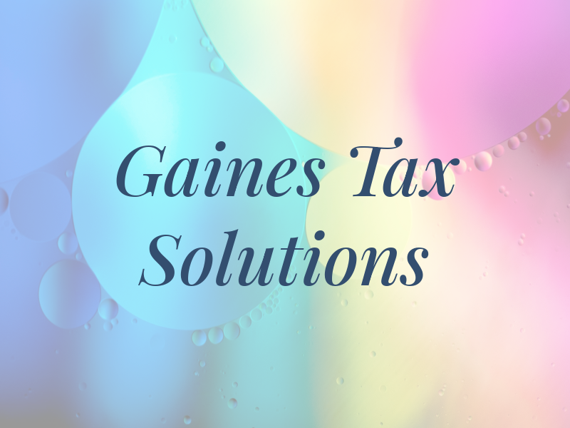 Gaines Tax Solutions