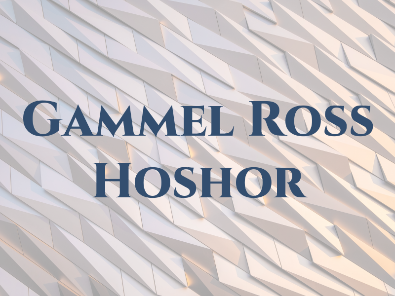 Gammel Ross & Hoshor