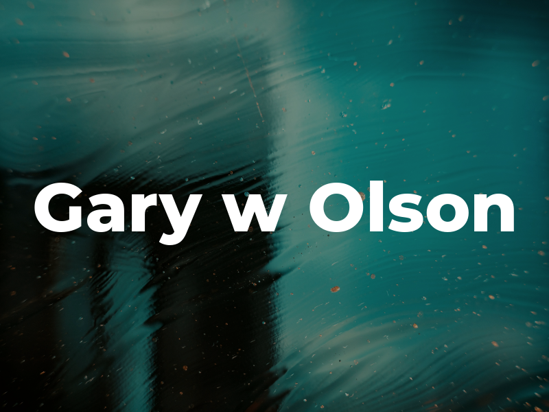 Gary w Olson