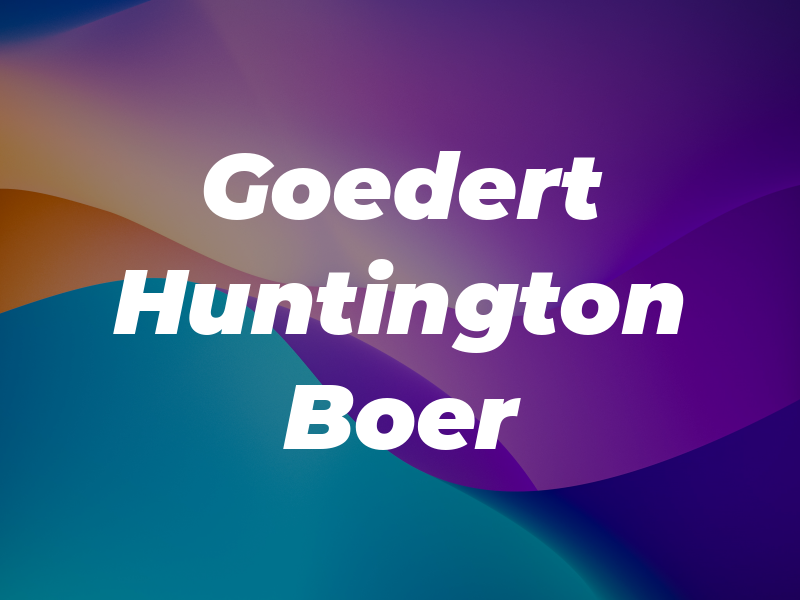 Goedert Huntington & De Boer