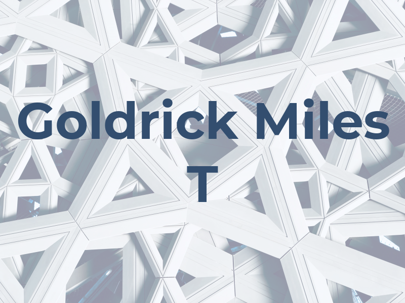 Goldrick Miles T