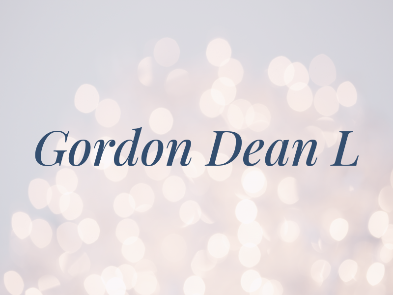 Gordon Dean L