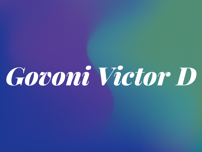 Govoni Victor D