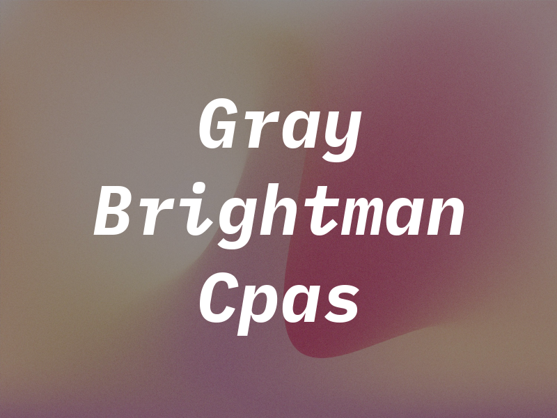 Gray & Brightman Cpas
