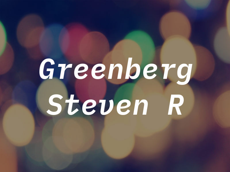 Greenberg Steven R
