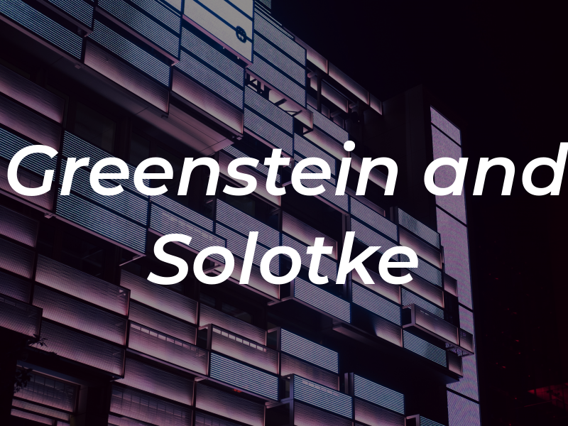 Greenstein and Solotke