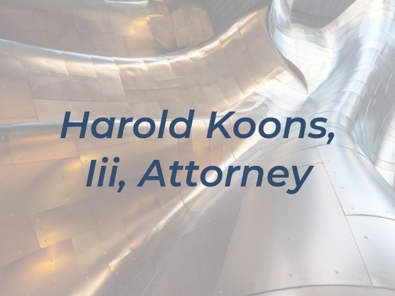 Harold A. Koons, Iii, Attorney at Law