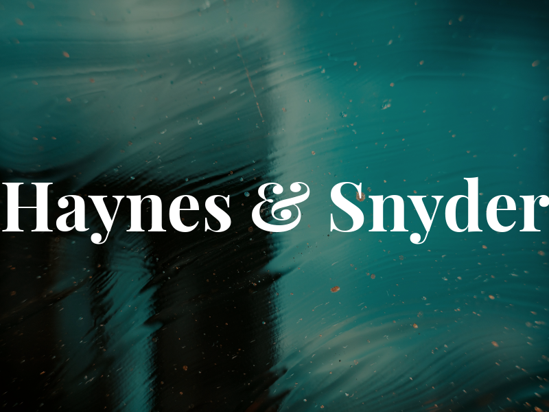 Haynes & Snyder