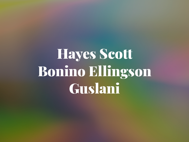 Hayes Scott Bonino Ellingson & Guslani