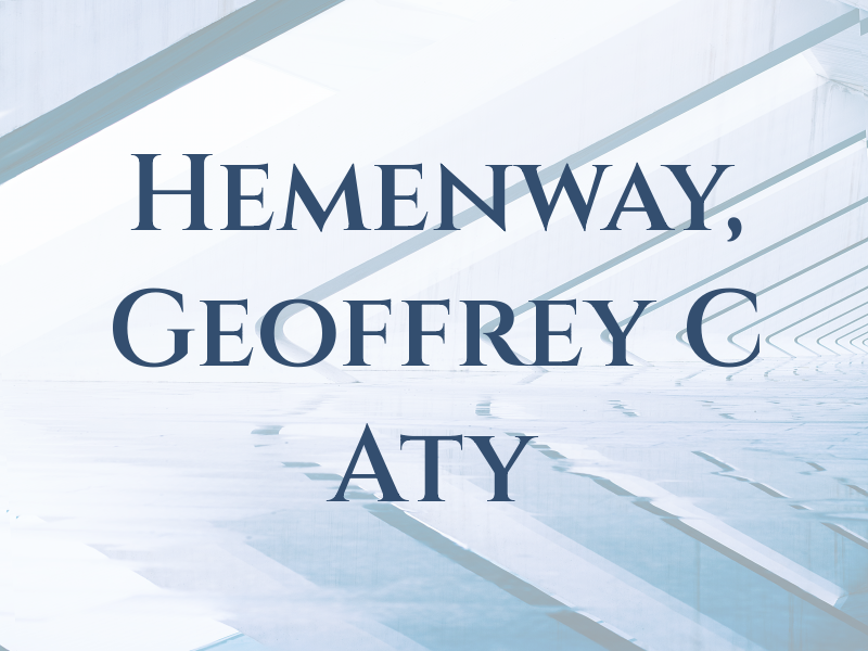 Hemenway, Geoffrey C Aty