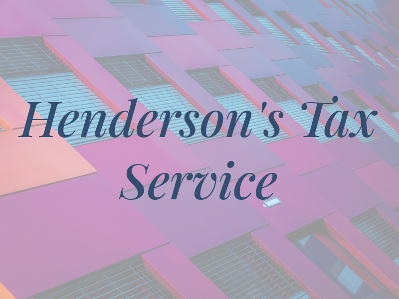 Henderson's Tax Service