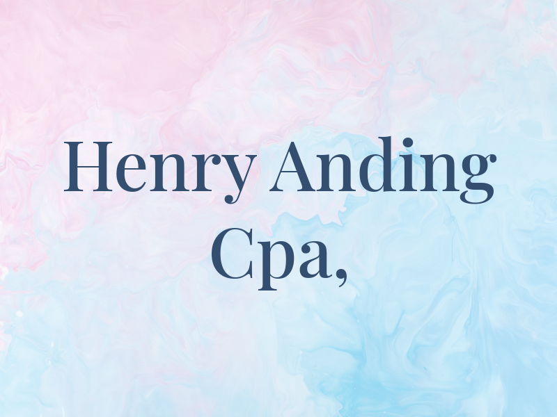 Henry M. Anding Cpa, JD