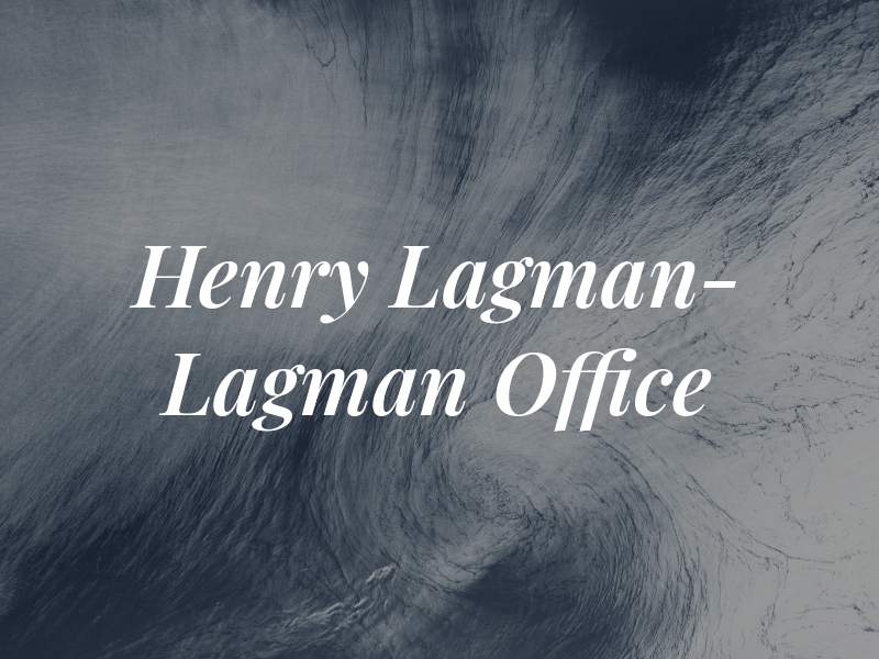 Henry Lagman- Lagman Law Office