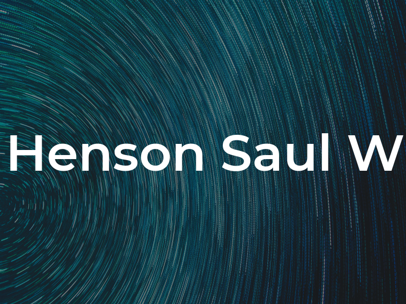 Henson Saul W