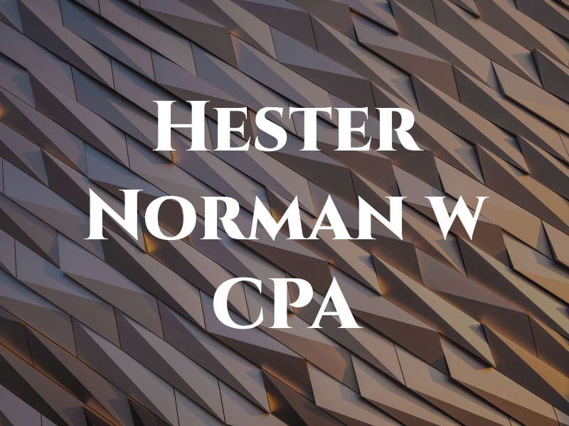 Hester Norman w CPA