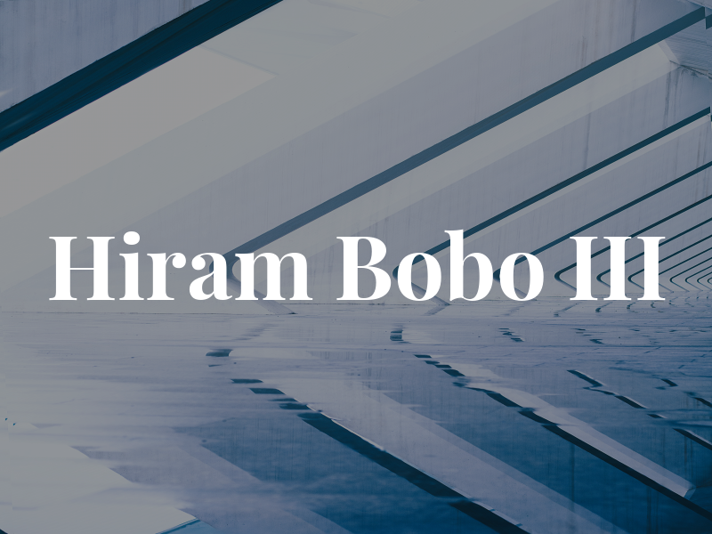 Hiram Bobo III