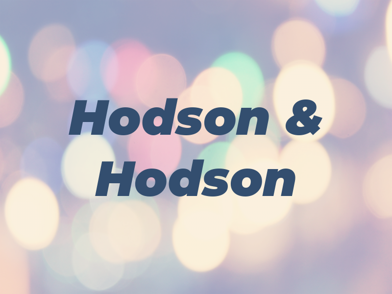 Hodson & Hodson