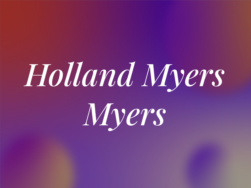Holland Myers & Myers