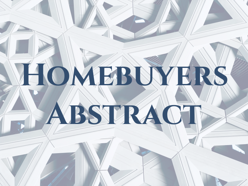 Homebuyers Abstract